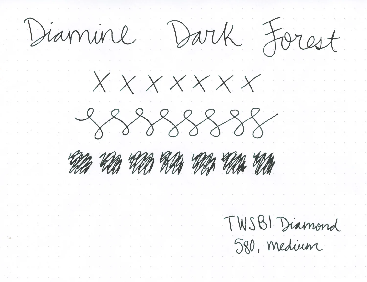 Diamine Dark Forest - 40ml Bottled Ink - Image 3