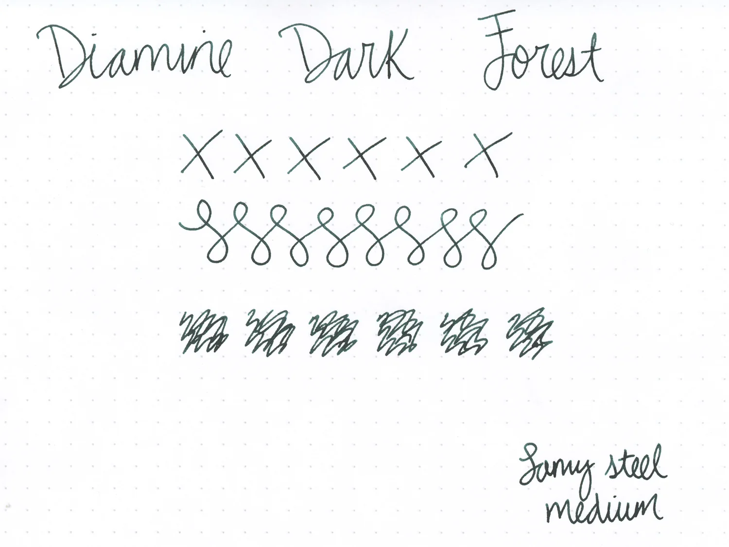 Diamine Dark Forest - Ink Sample - Image 2