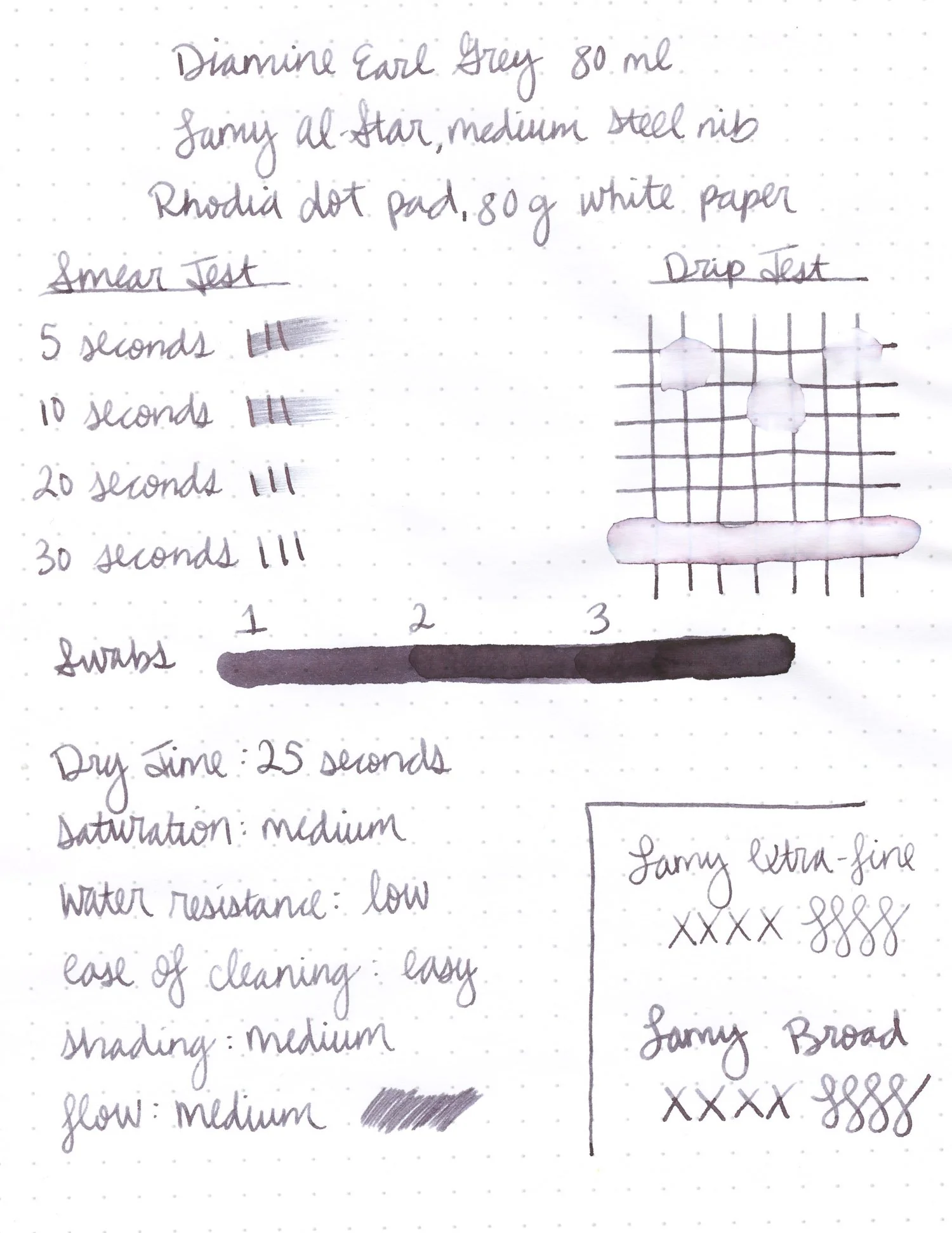 Diamine Earl Grey - Ink Sample - Image 7
