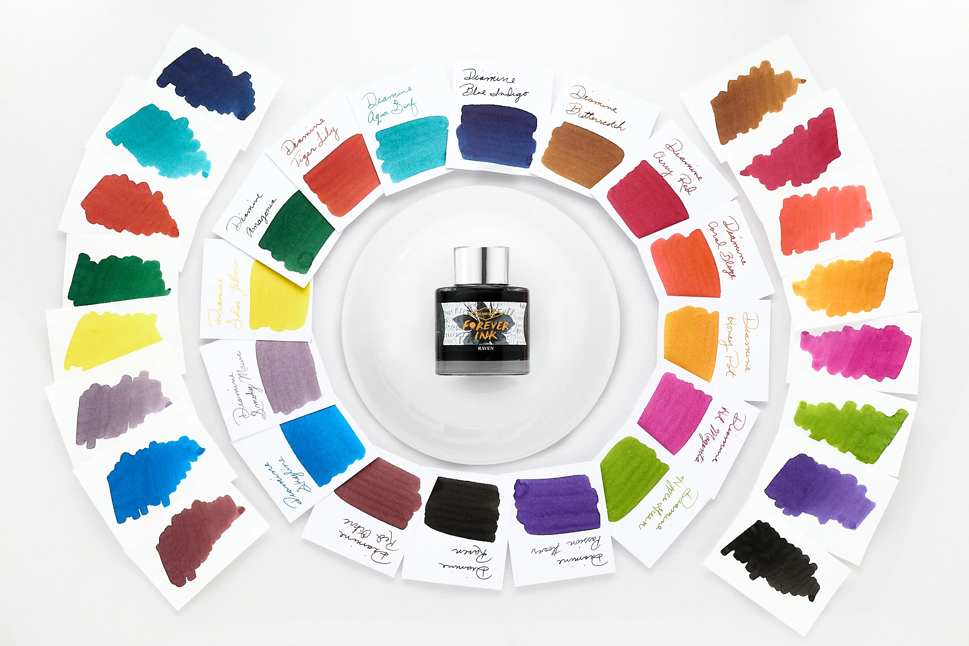 Diamine Forever Raven - 50ml Bottled Ink - Image 4