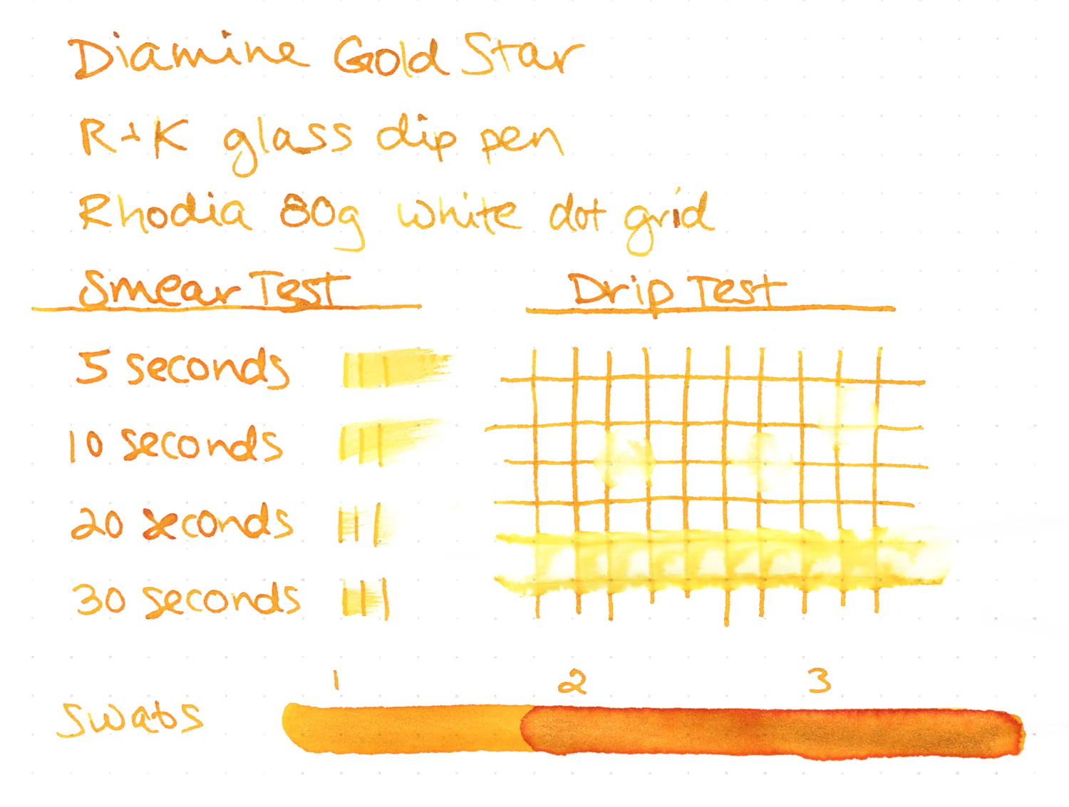 Diamine Gold Star - Ink Sample - Image 2