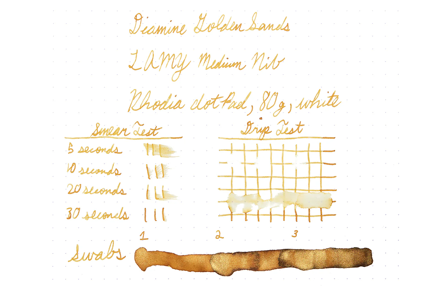 Diamine Golden Sands - Ink Sample - Image 15