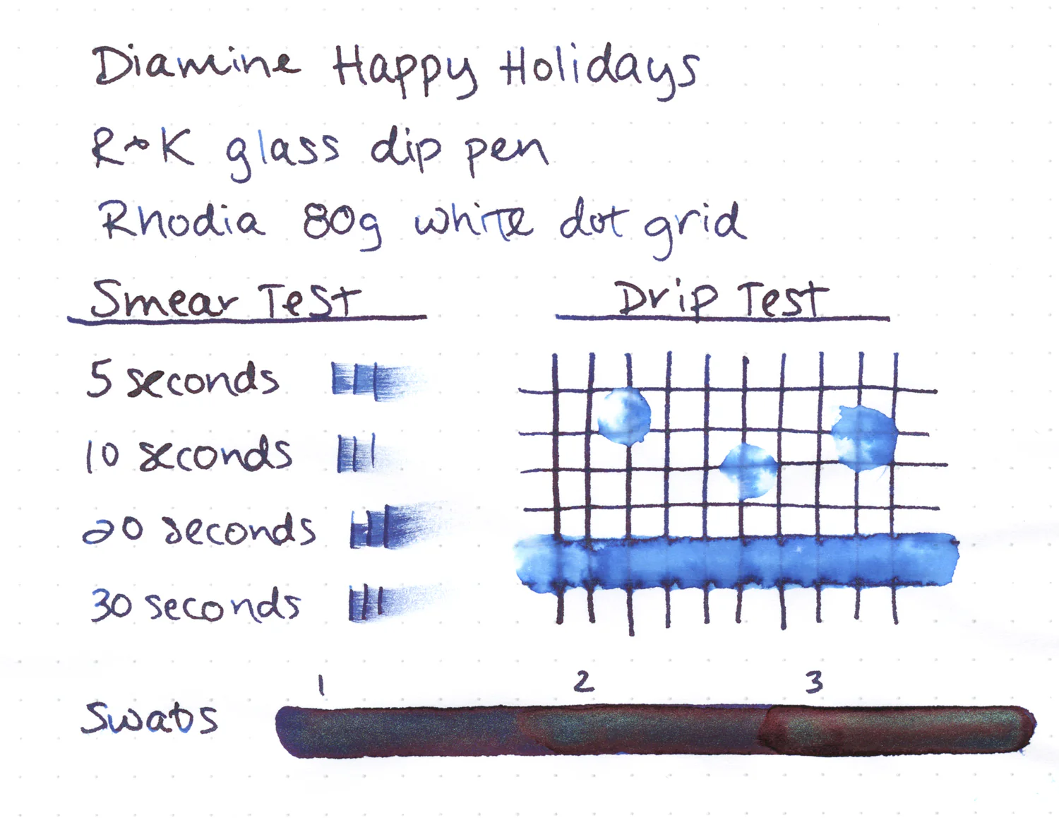 Diamine Happy Holidays - Ink Sample - Image 2