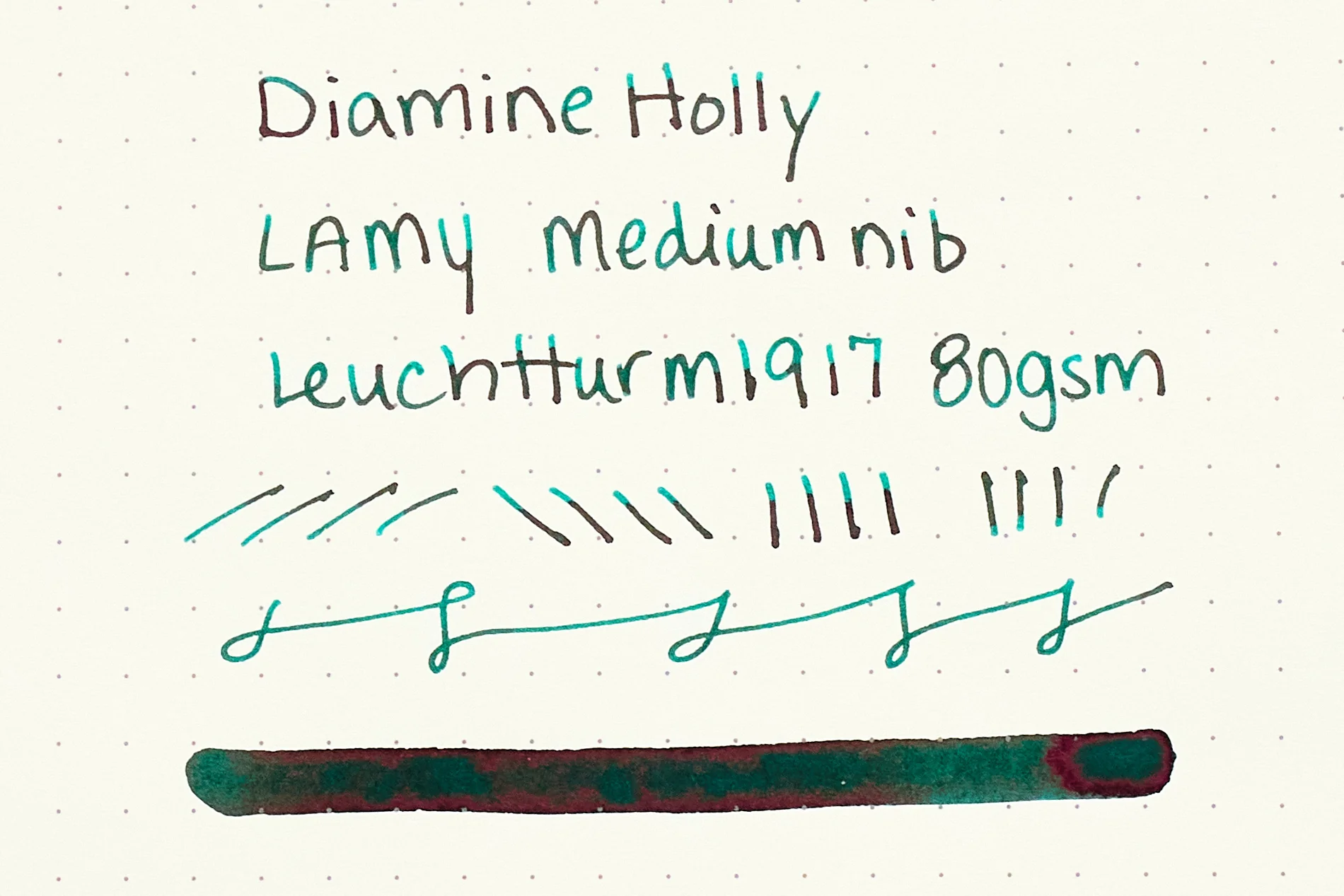 Diamine Holly - 50ml Bottled Ink - Image 7