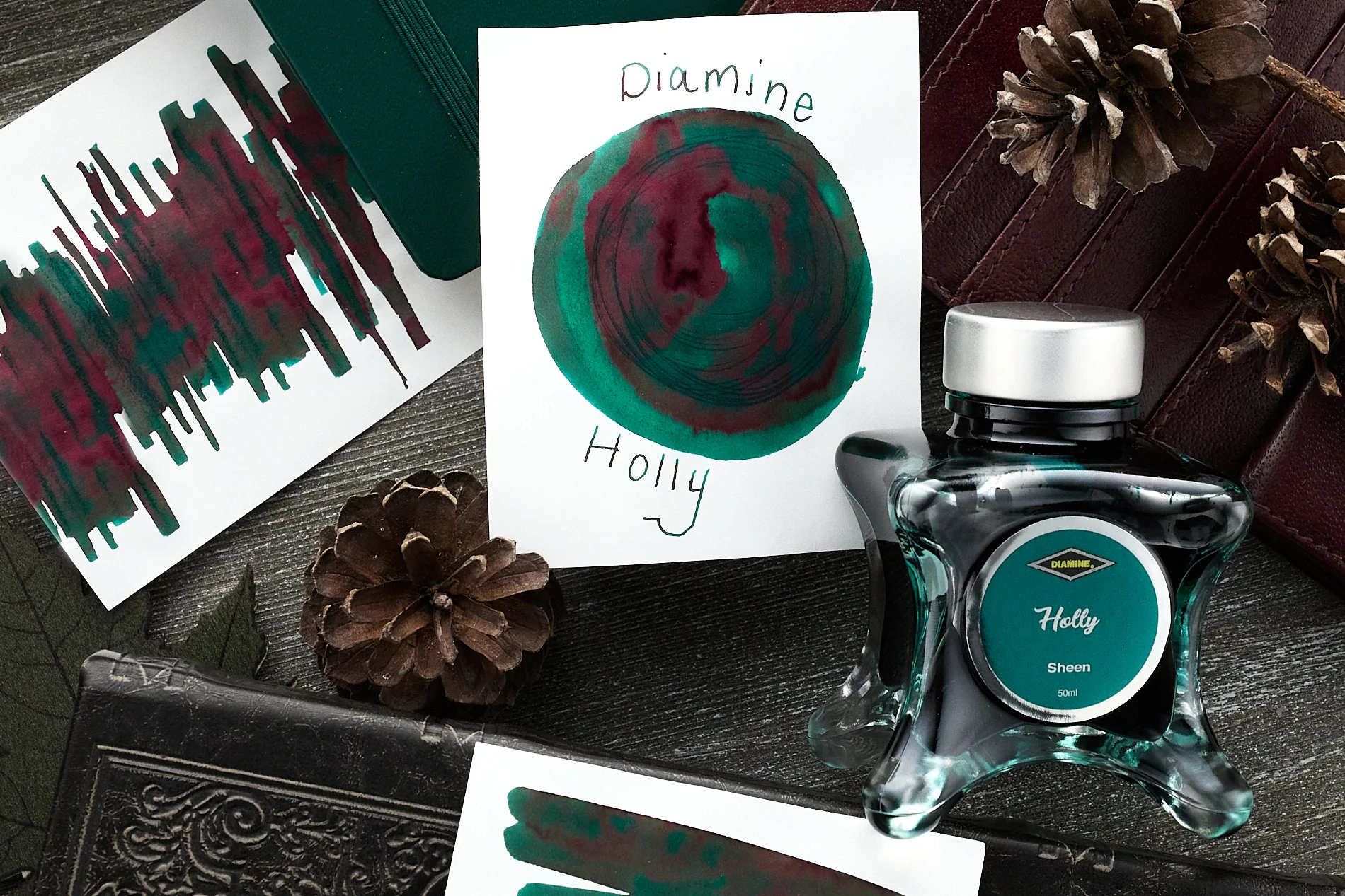 Diamine Holly - 50ml Bottled Ink - Image 8