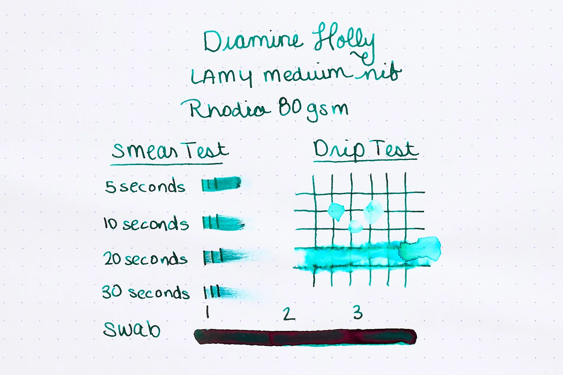 Diamine Holly - Ink Sample - Image 5