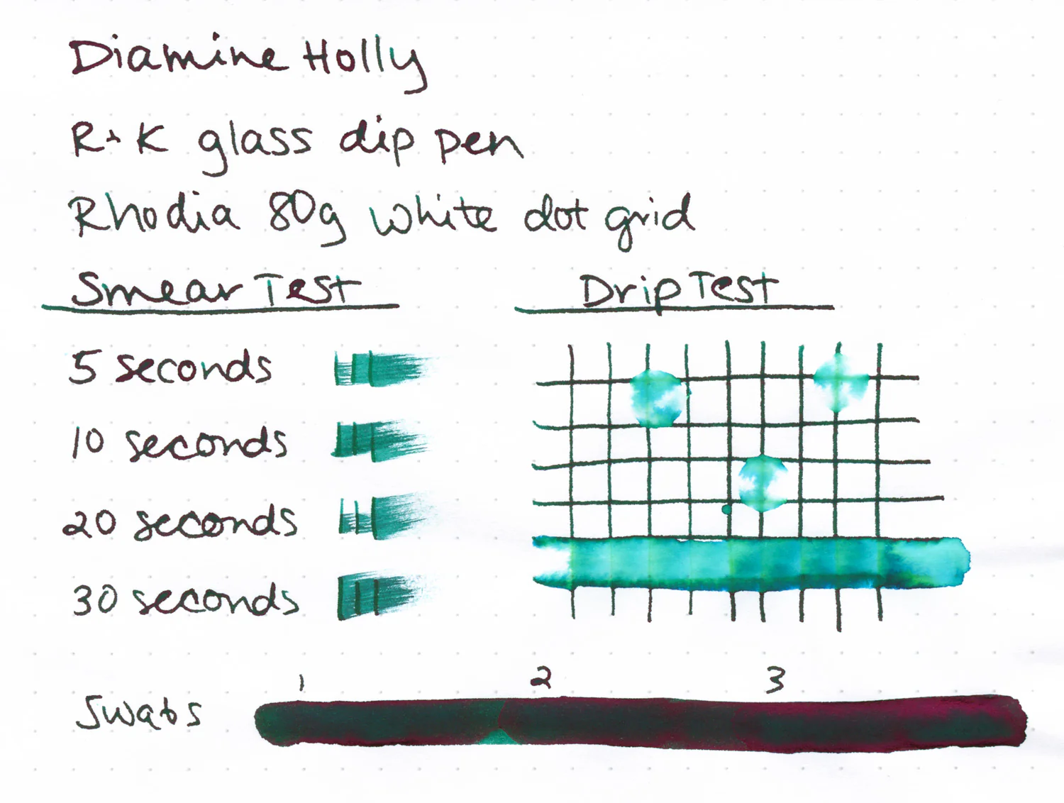 Diamine Holly - Ink Sample - Image 8