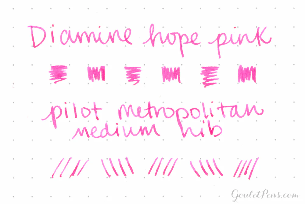 Diamine Hope Pink - Ink Sample - Image 7