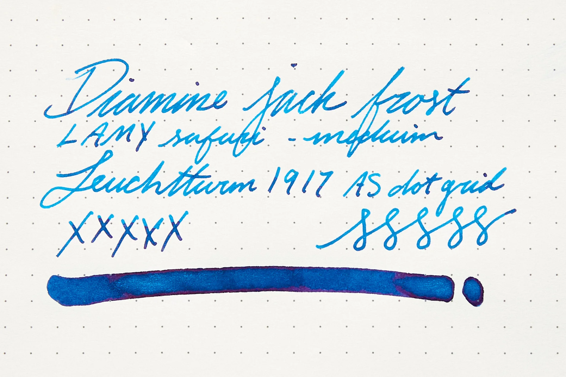 Diamine Jack Frost - Ink Sample - Image 7