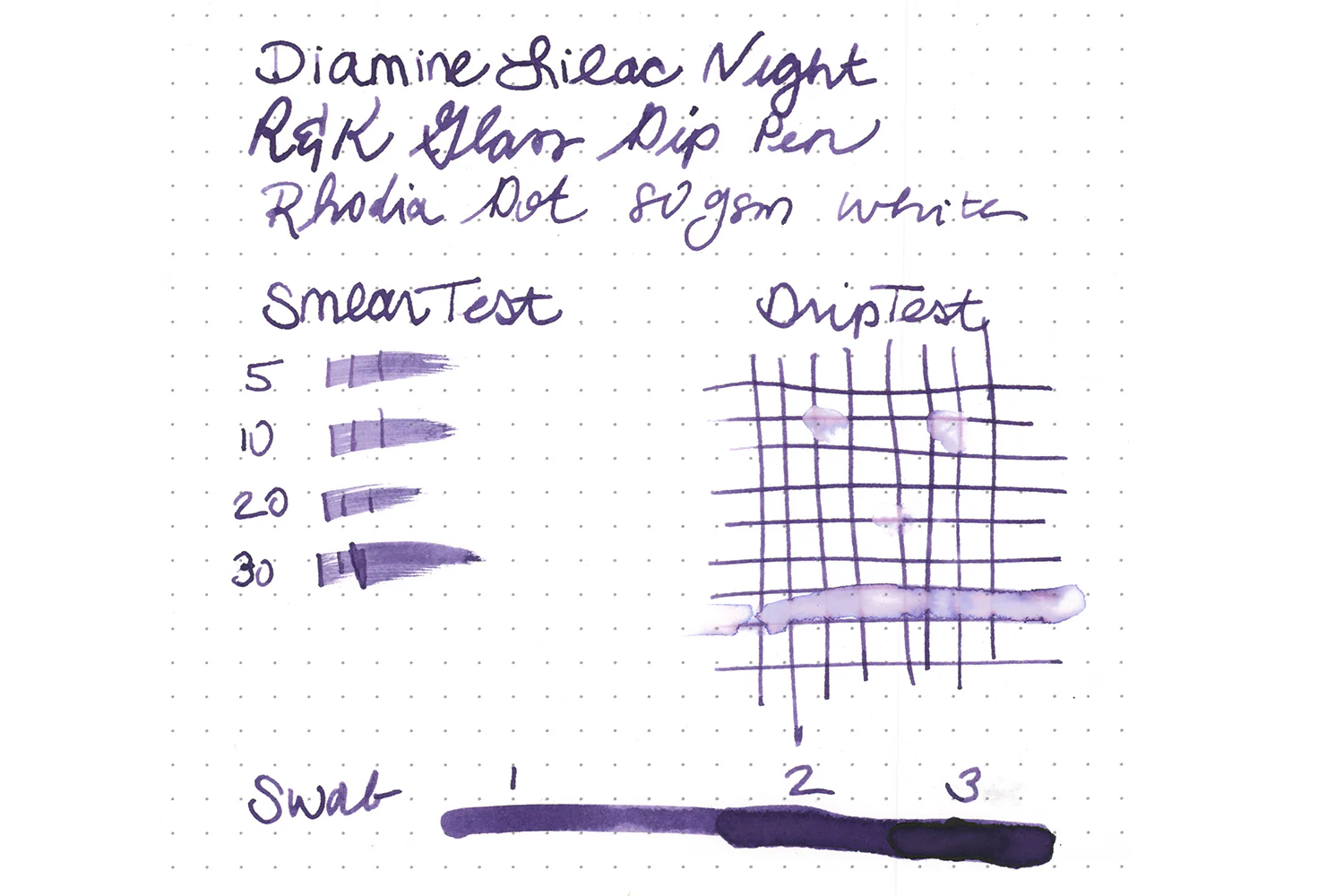 Diamine Lilac Night - Ink Sample - Image 2