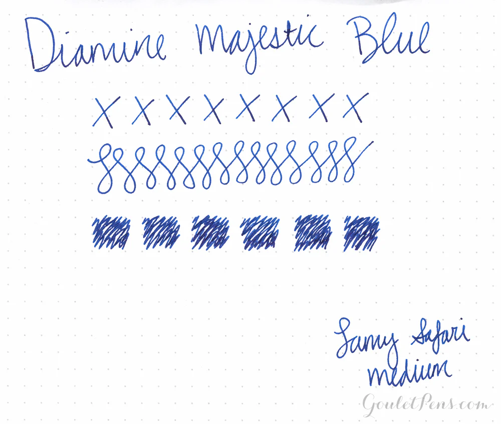 Diamine Majestic Blue - Ink Sample - Image 7