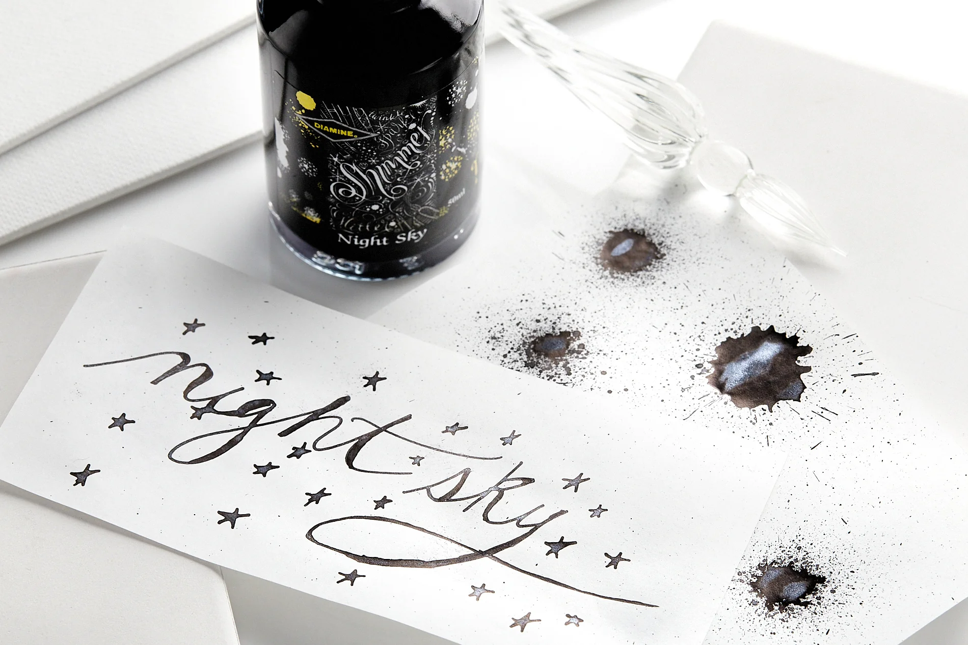 Diamine Night Sky - 50ml Bottled Ink - Image 4