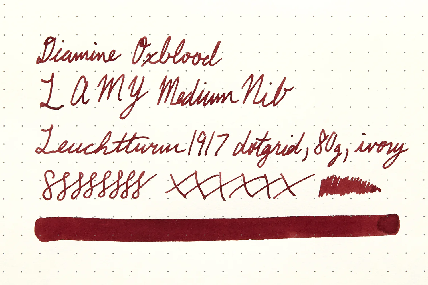 Diamine Oxblood - Ink Sample - Image 6