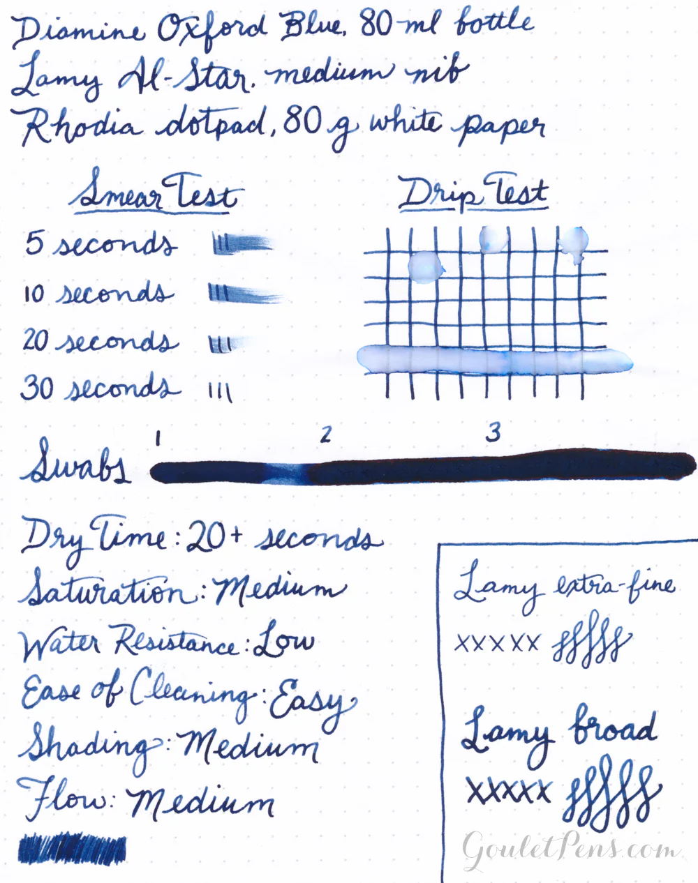Diamine Oxford Blue - 80ml Bottled Ink - Image 8