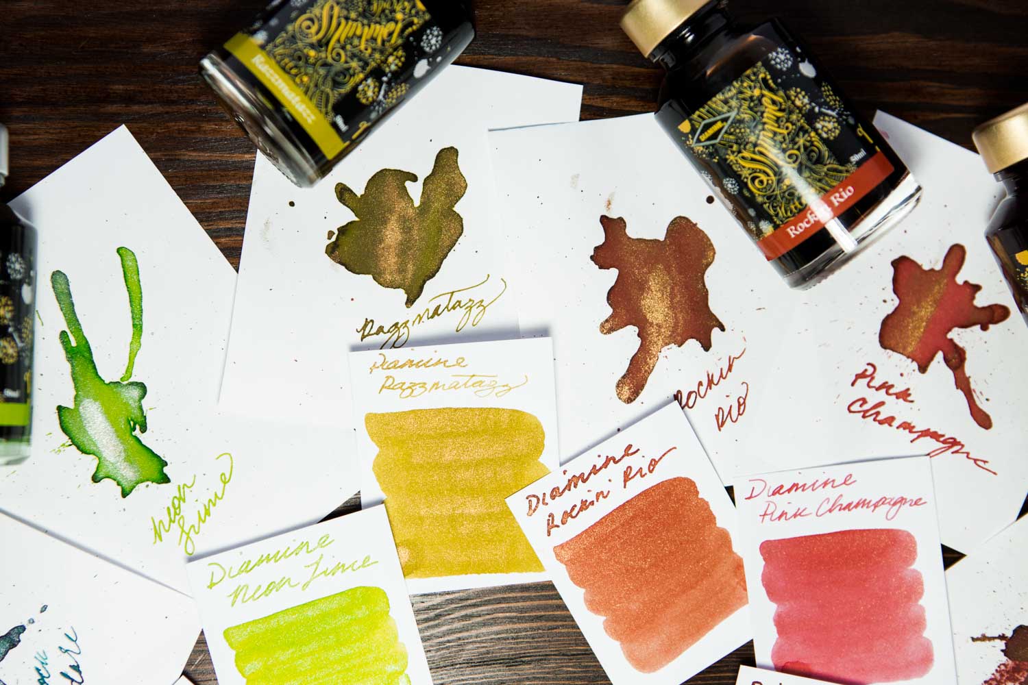 Diamine Pink Champagne - 50ml Bottled Ink - Image 3