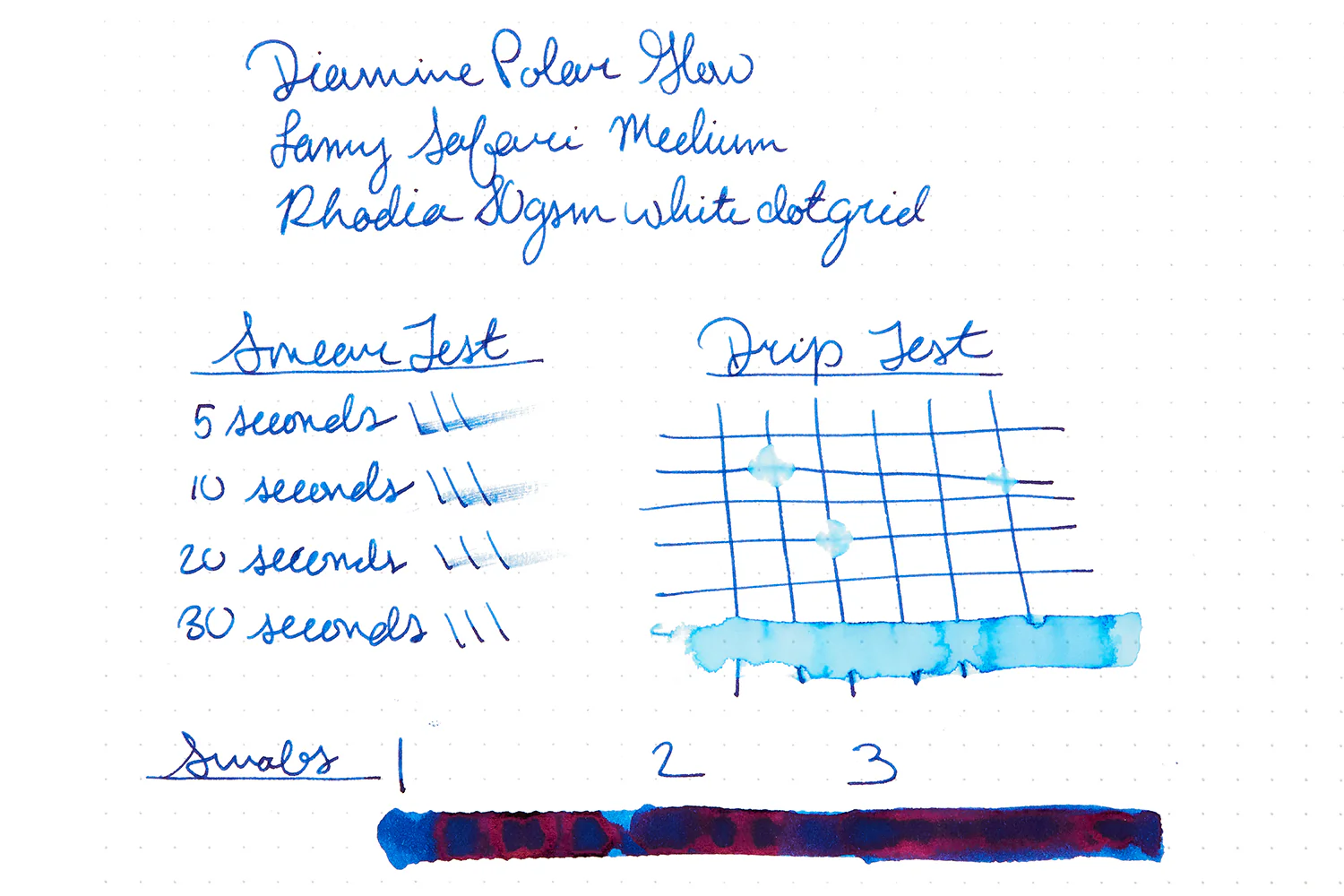 Diamine Polar Glow - Ink Sample - Image 8