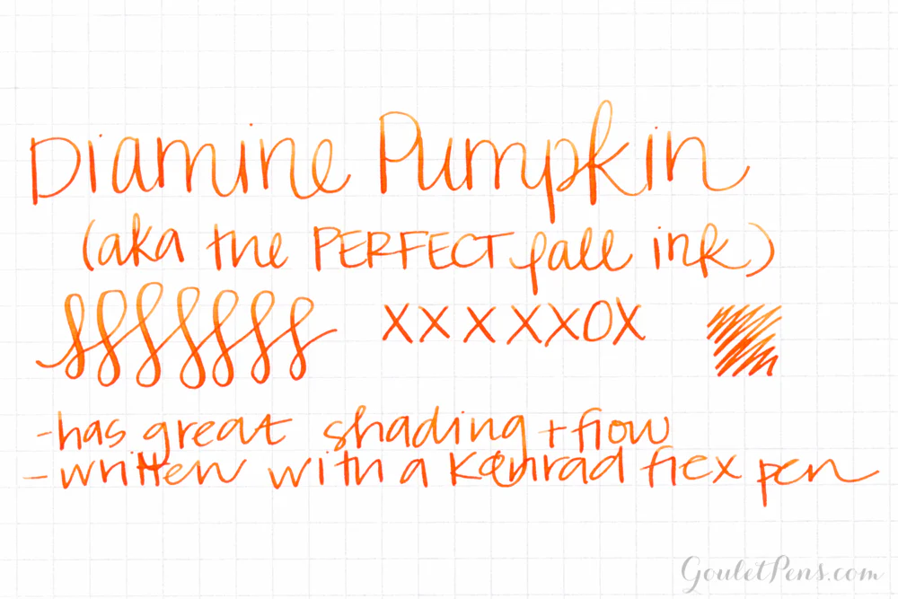 Diamine Pumpkin - Ink Sample - Image 3