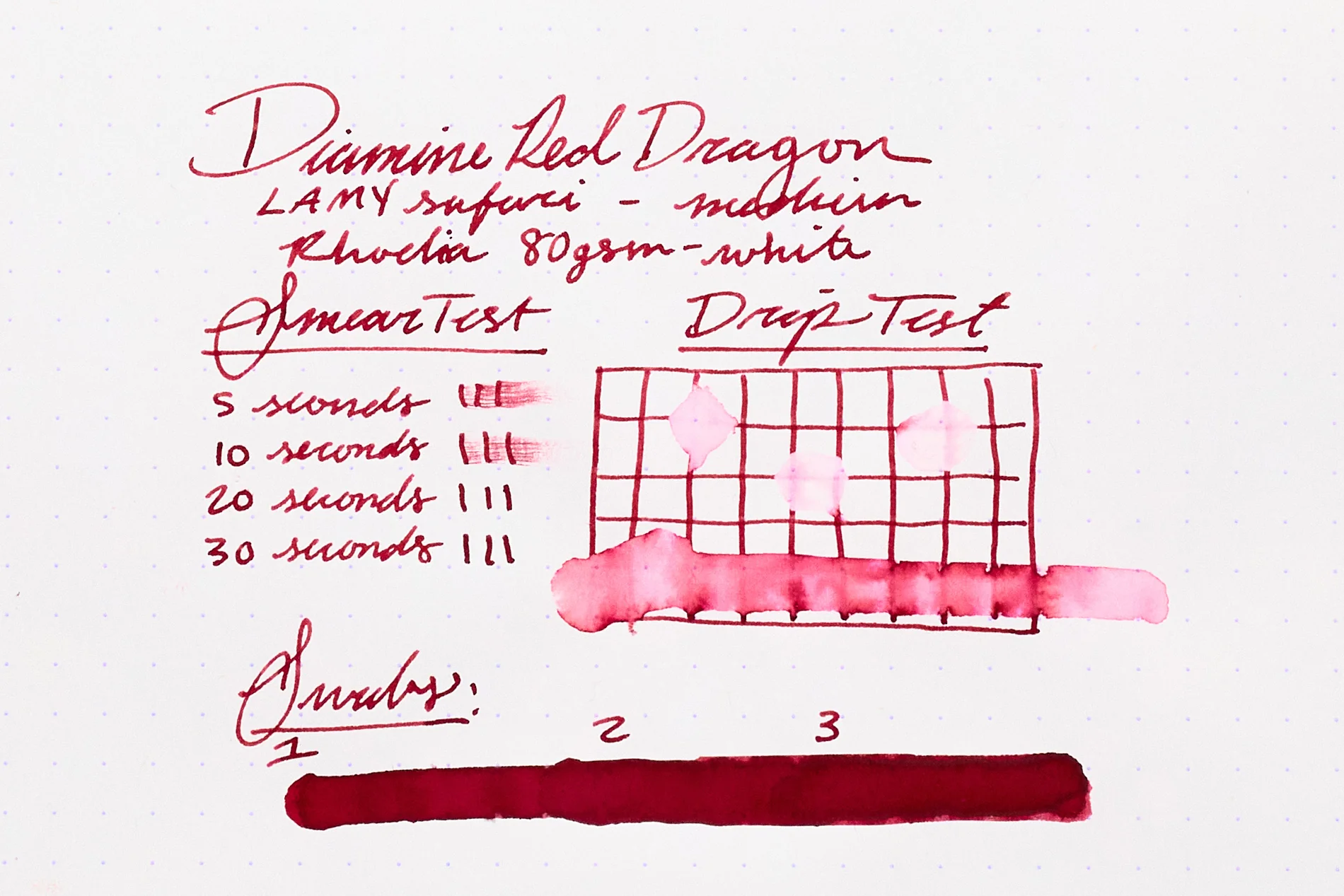 Diamine Red Dragon - Ink Sample - Image 5