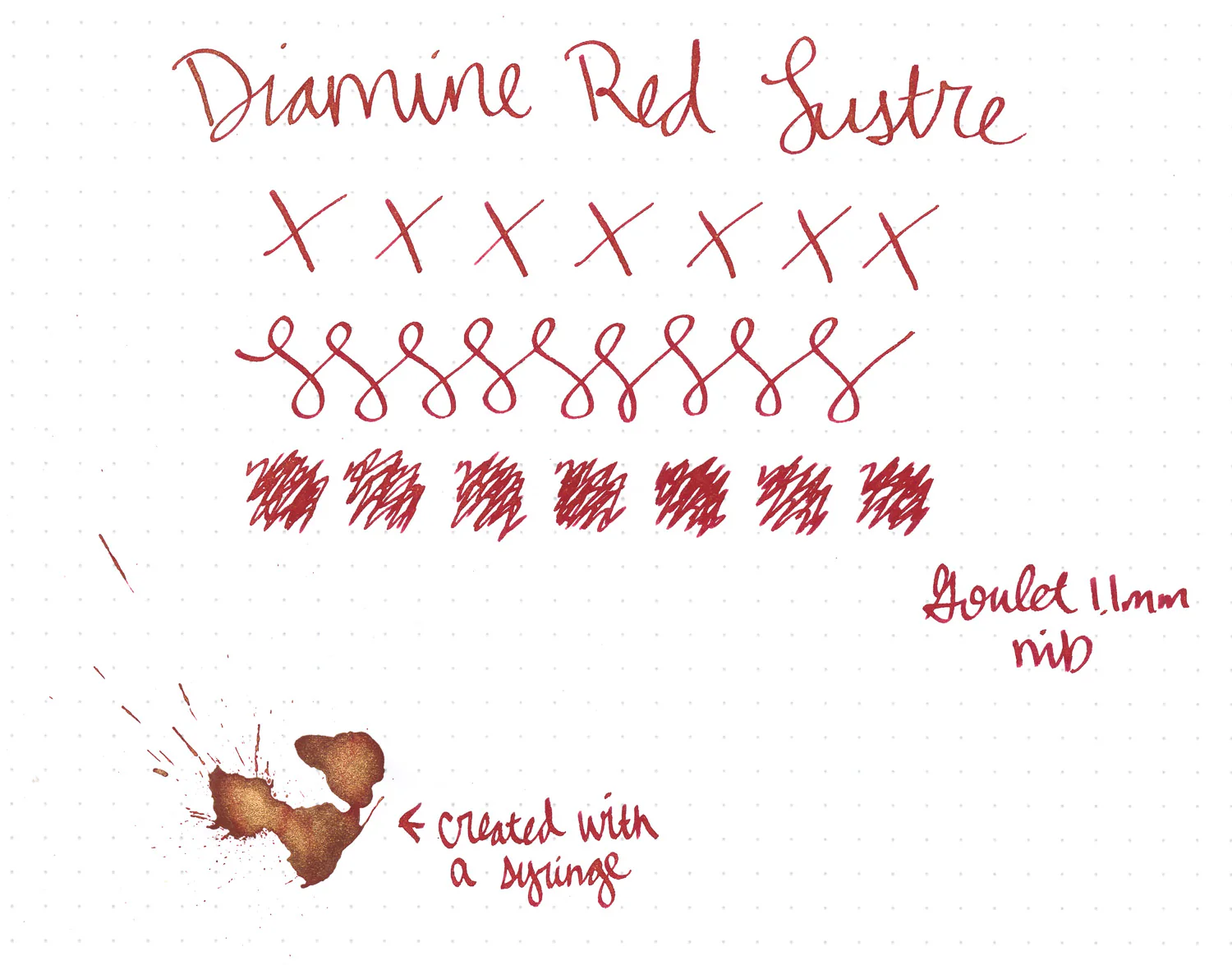 Diamine Red Lustre - Ink Sample - Image 6