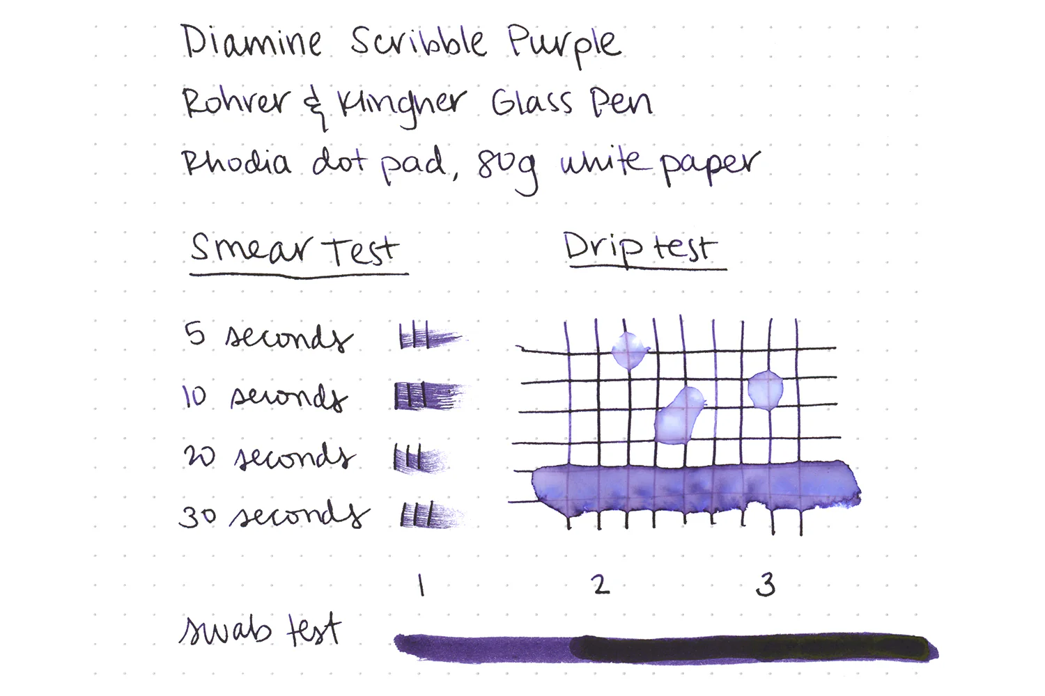 Diamine Scribble Purple - Ink Sample - Image 3