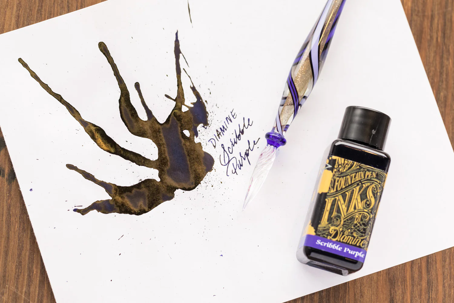 Diamine Scribble Purple - Ink Sample - Image 4