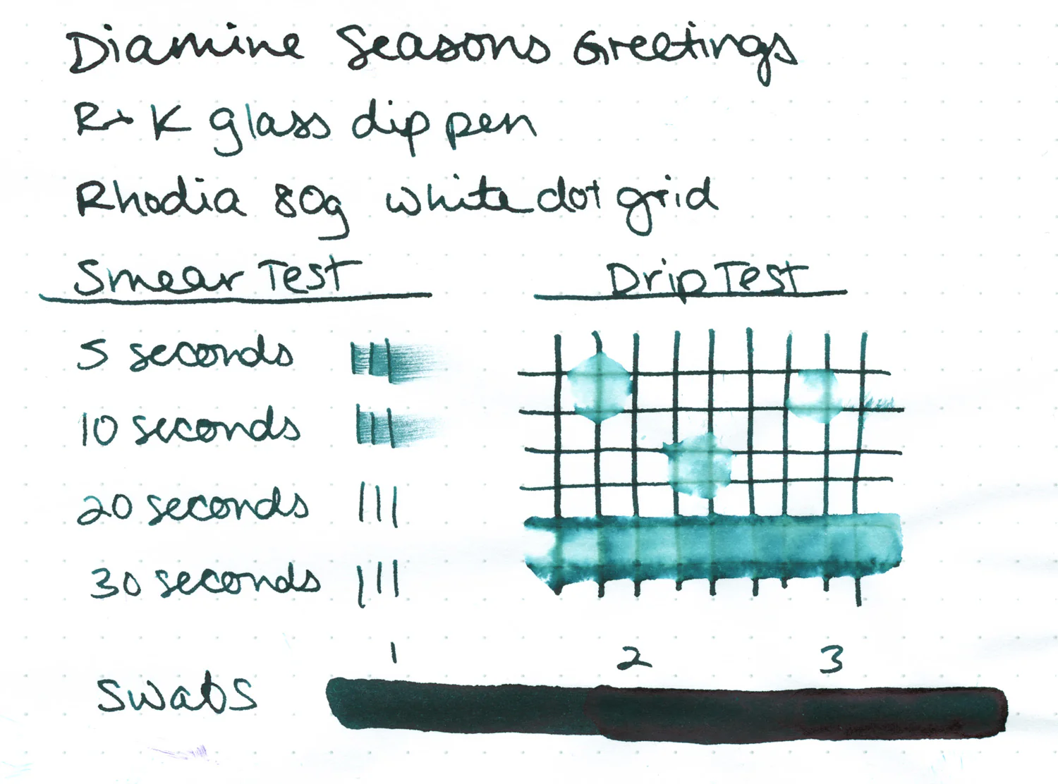Diamine Seasons Greetings - Ink Sample - Image 2
