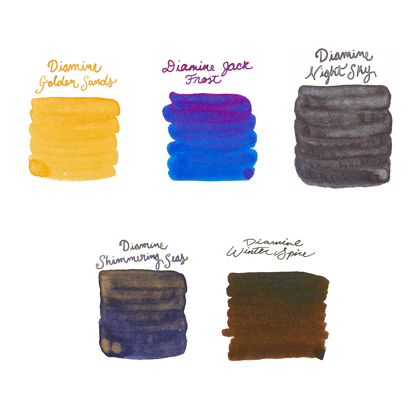 Diamine Shimmering Ink Sample Bundle