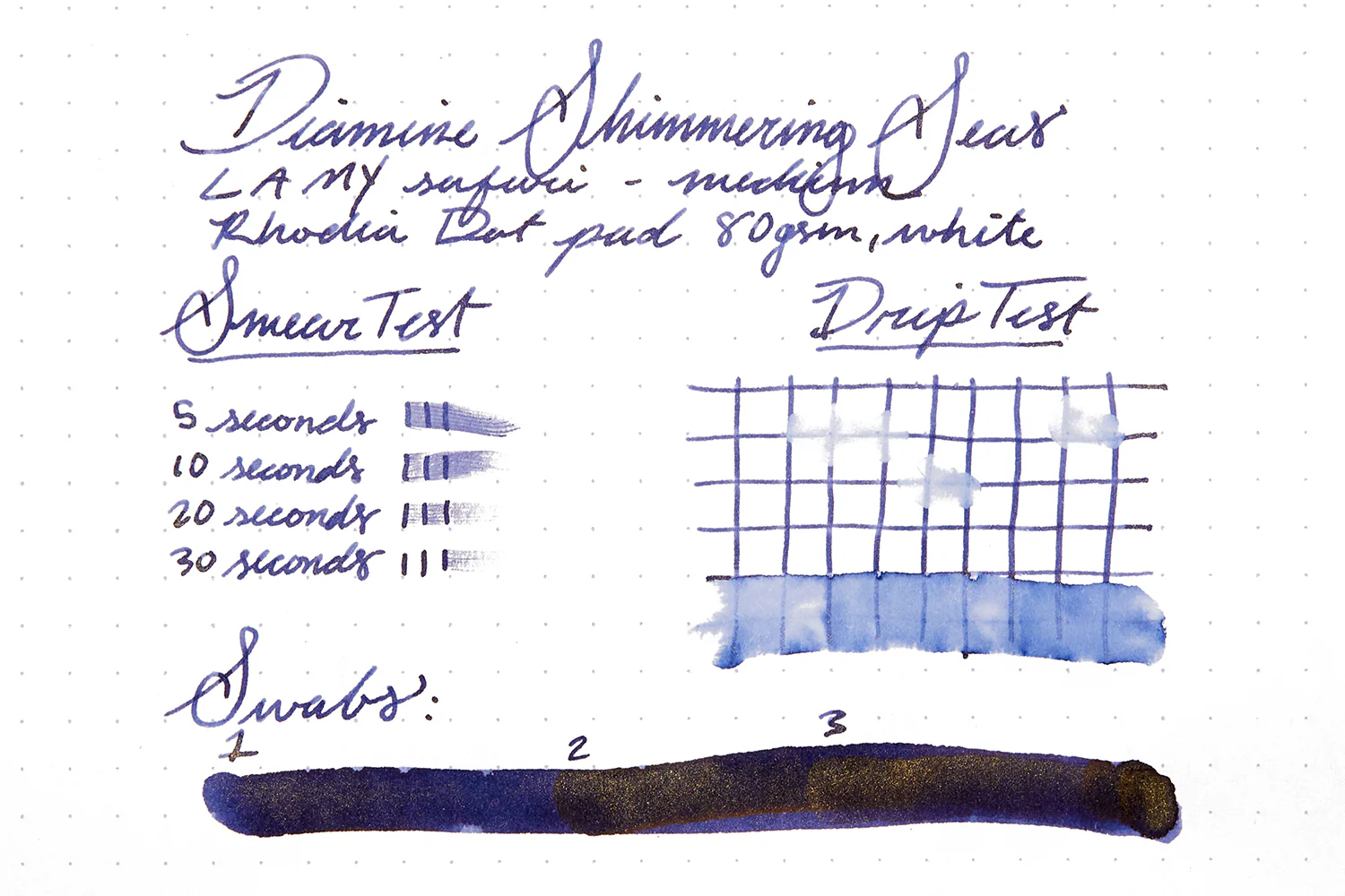 Diamine Shimmering Seas - Ink Sample - Image 8