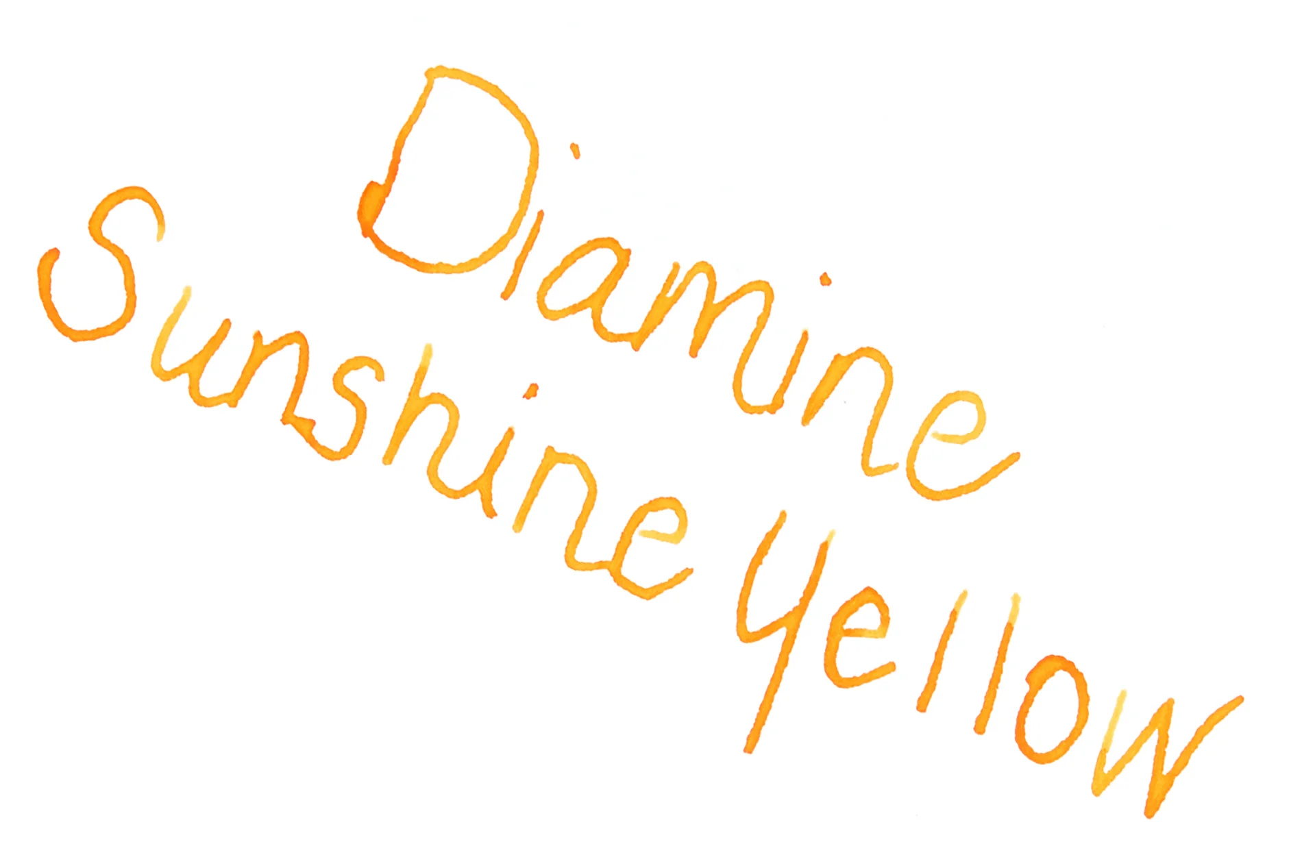 Diamine Sunshine Yellow - Ink Sample - Image 3