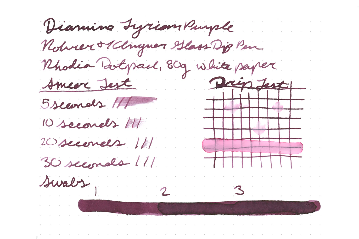 Diamine Tyrian Purple - Ink Sample - Image 2