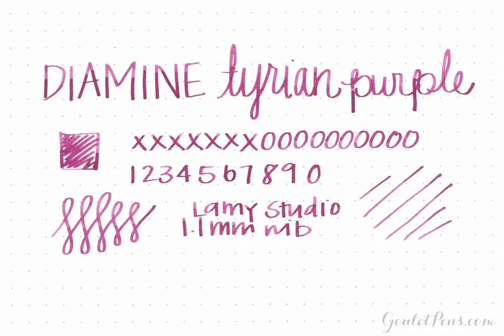 Diamine Tyrian Purple - Ink Sample - Image 3