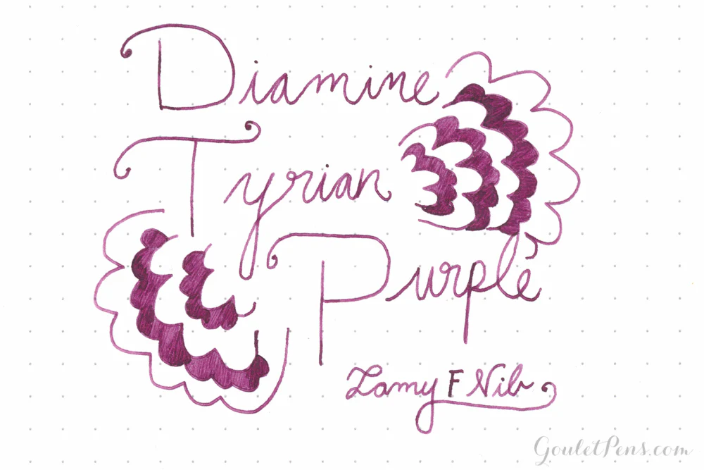 Diamine Tyrian Purple - Ink Sample - Image 4