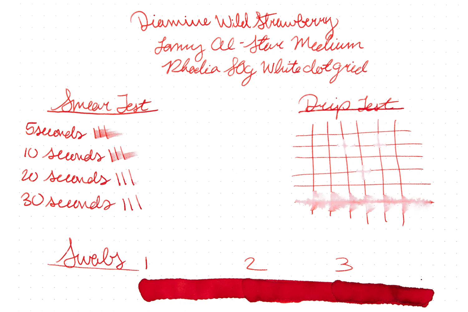 Diamine Wild Strawberry - 80ml Bottled Ink - Image 8