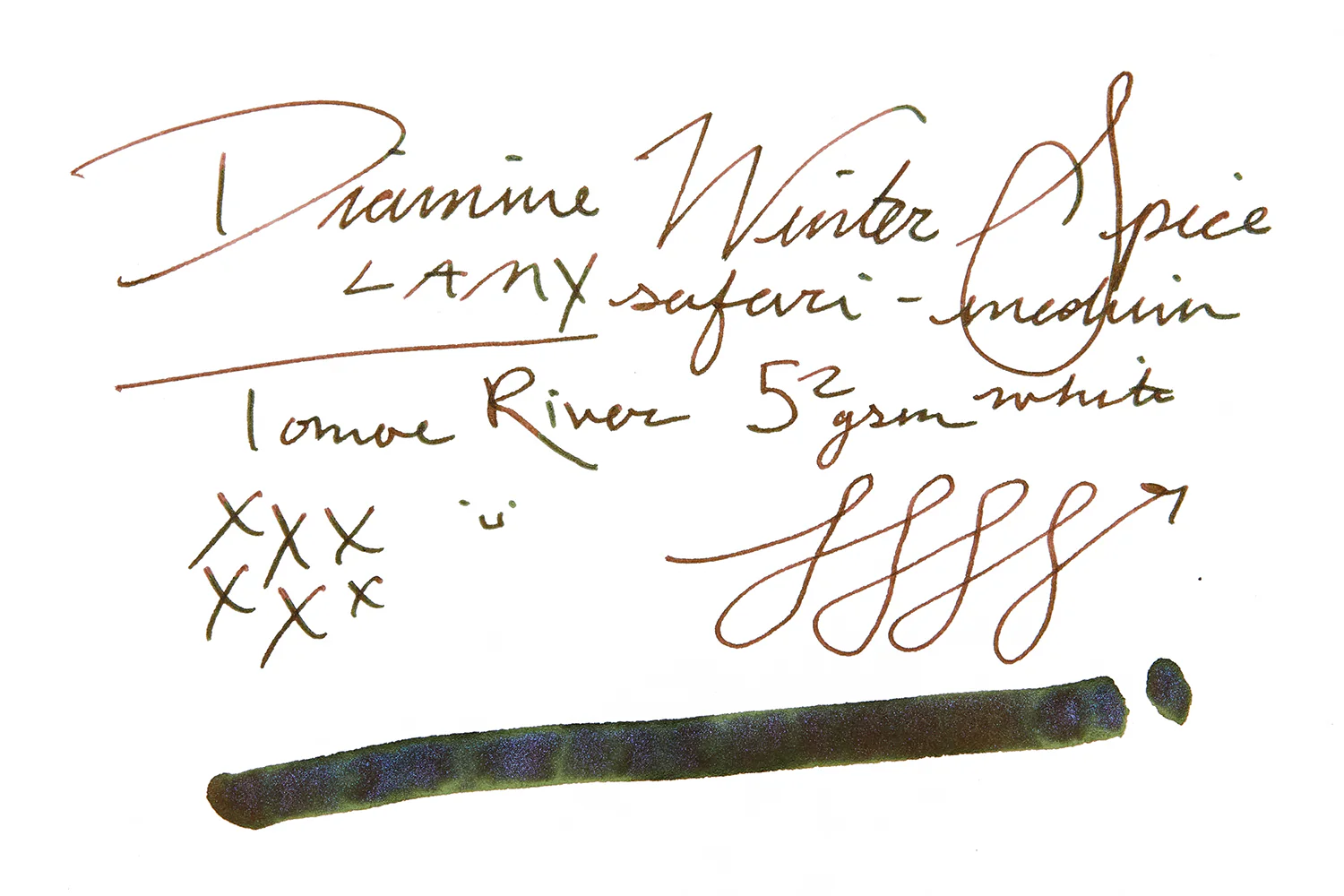 Diamine Winter Spice - Ink Sample - Image 9