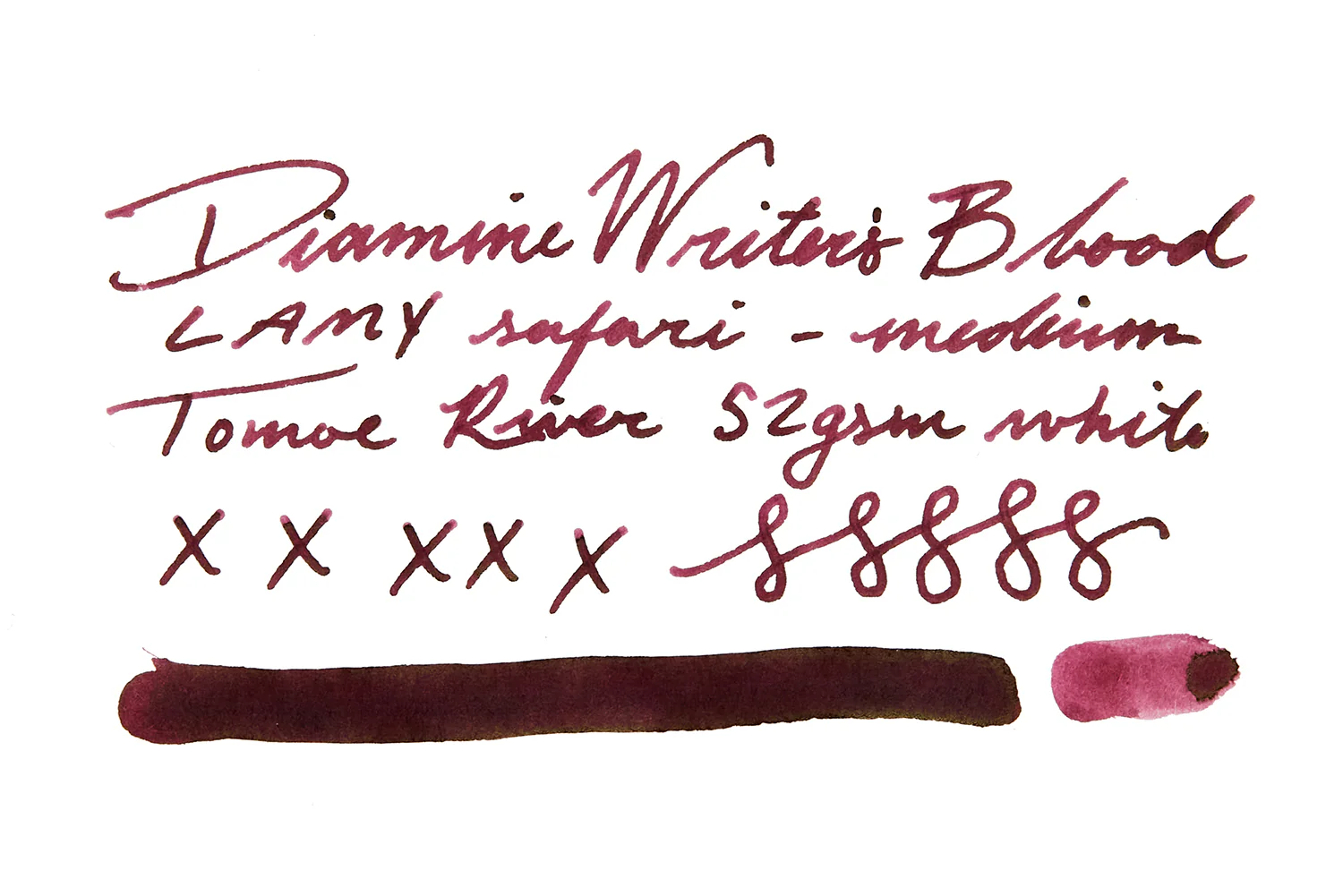 Diamine Writer's Blood - Ink Sample - Image 5