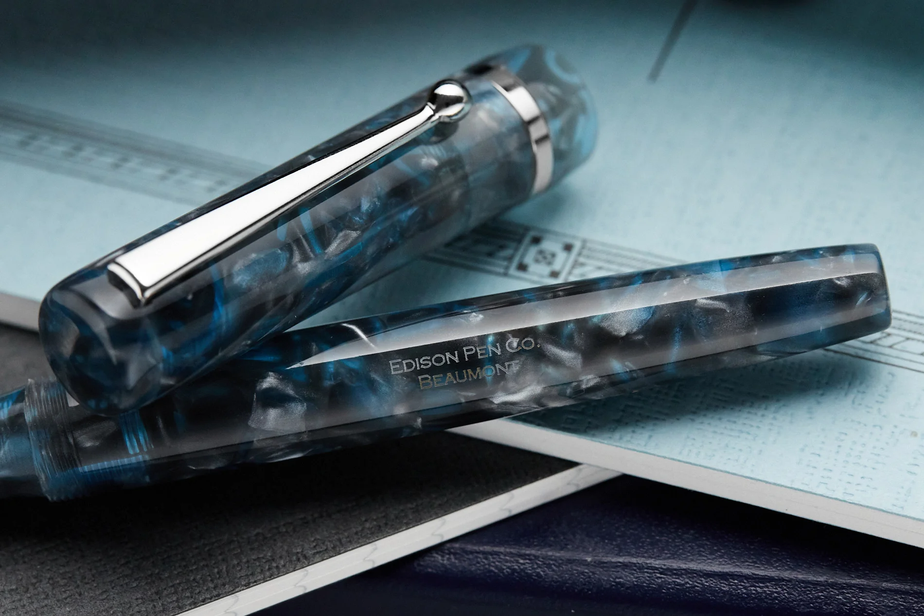 Edison Beaumont Fountain Pen - Moonbreaker - Image 11