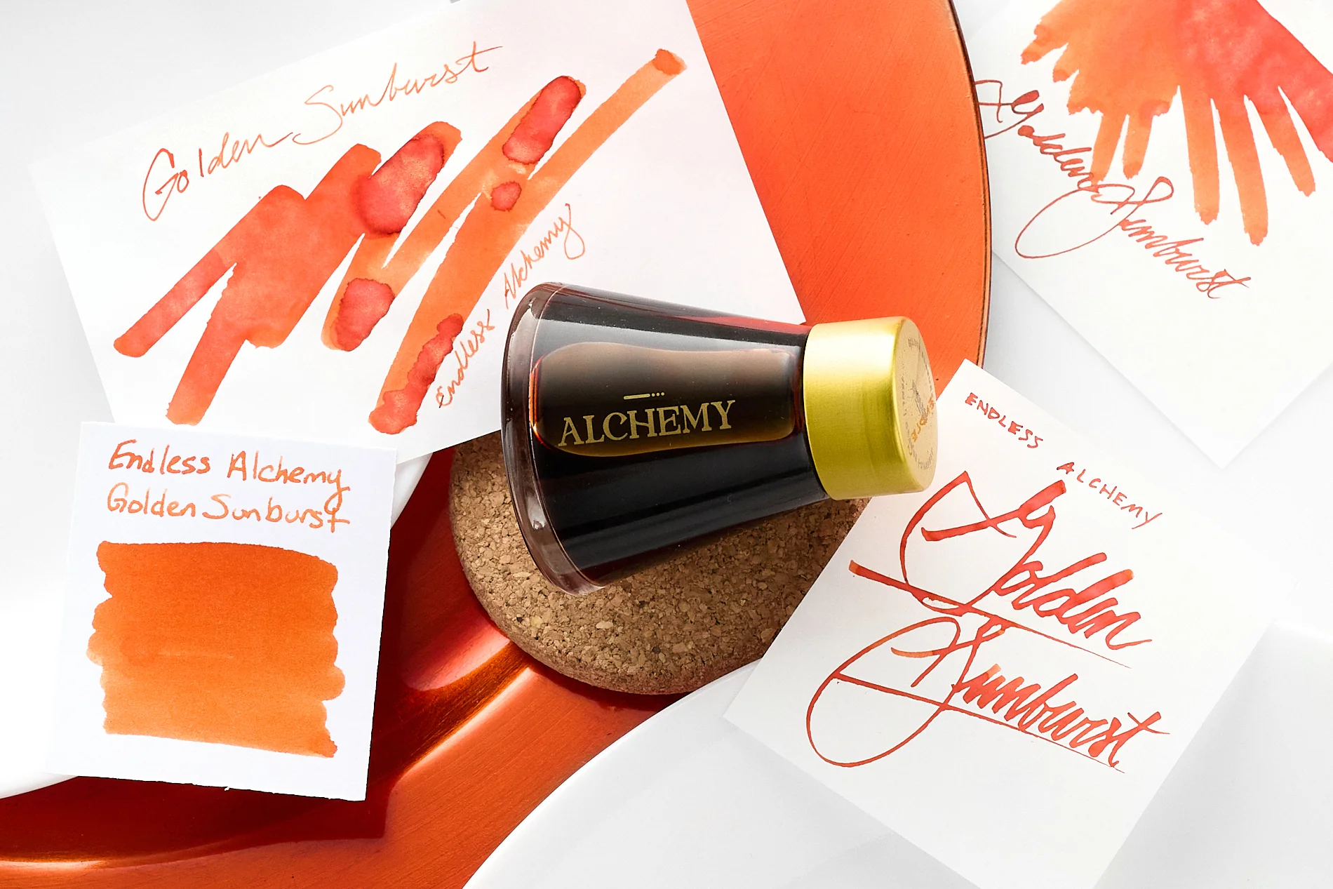 Endless Alchemy Golden Sunburst - 45ml Bottled Ink - Image 2
