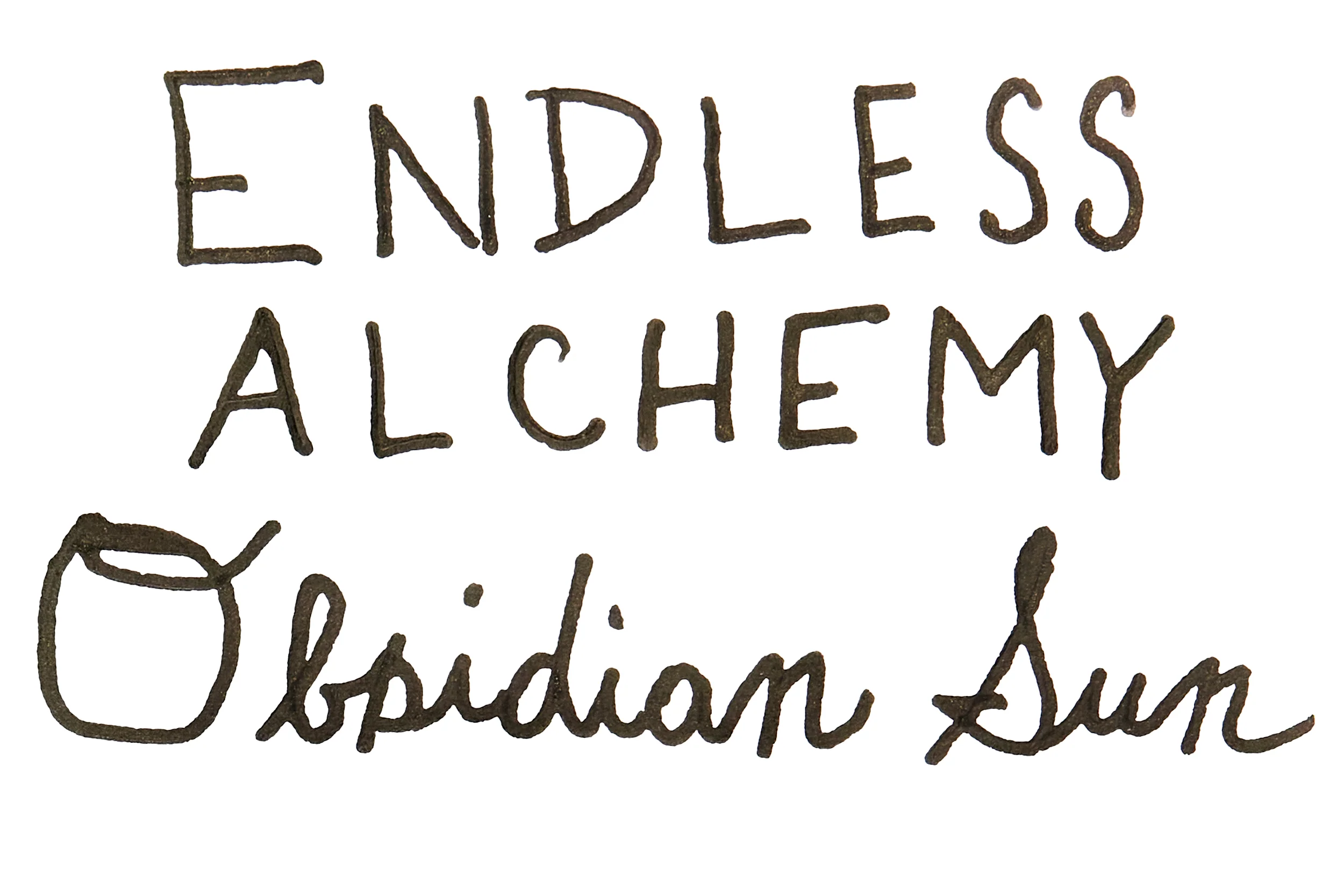 Endless Alchemy Obsidian Sun - 45ml Bottled Ink - Image 2