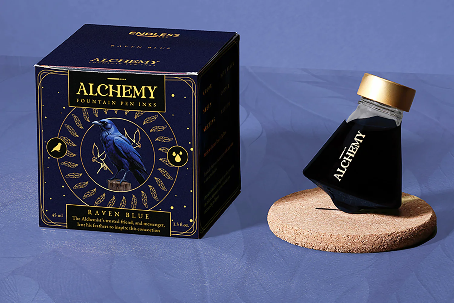Endless Alchemy Raven Blue - 45ml Bottled Ink - Image 8