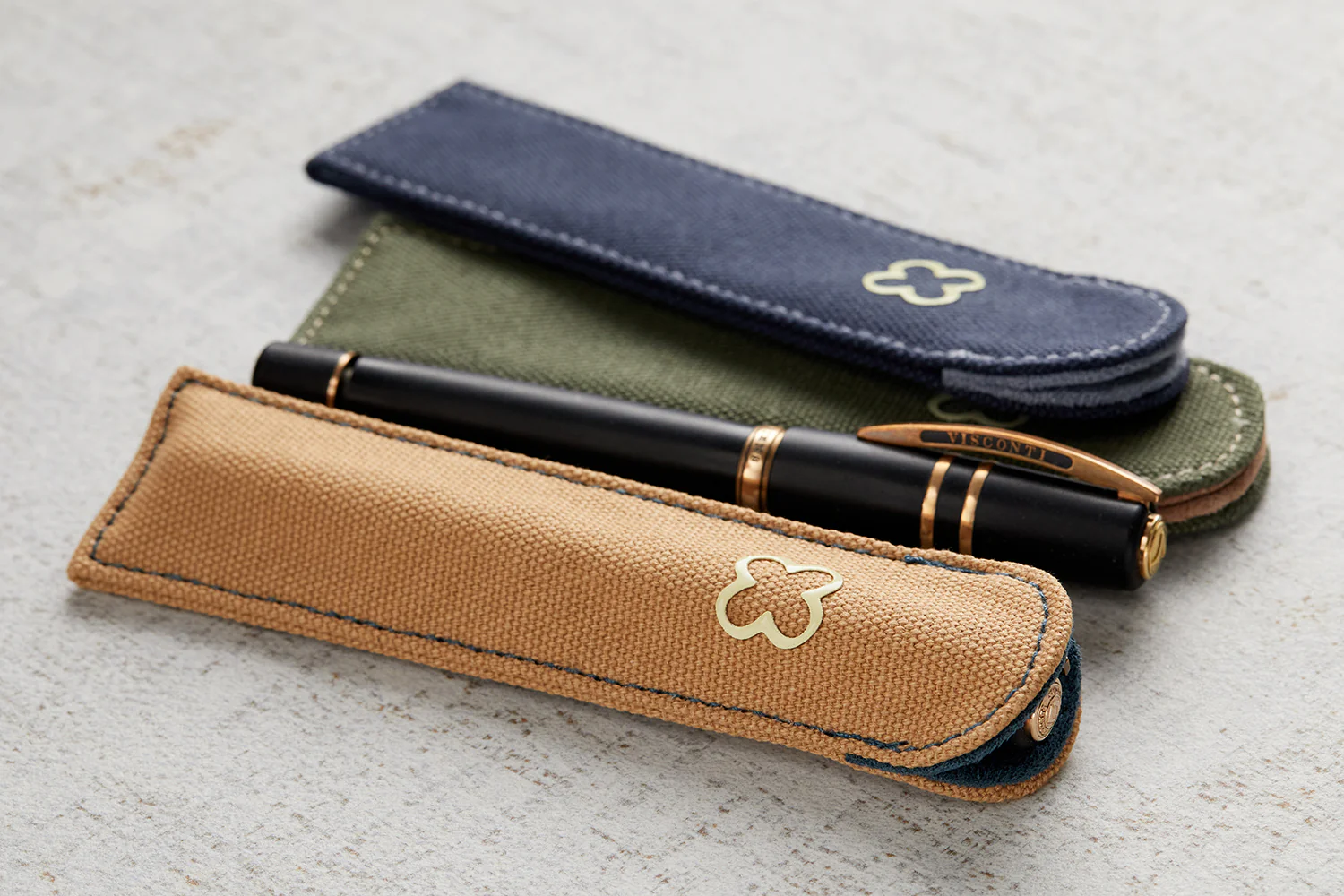 Esterbrook Canvas Single Pen Sleeve - Army Green - Image 3