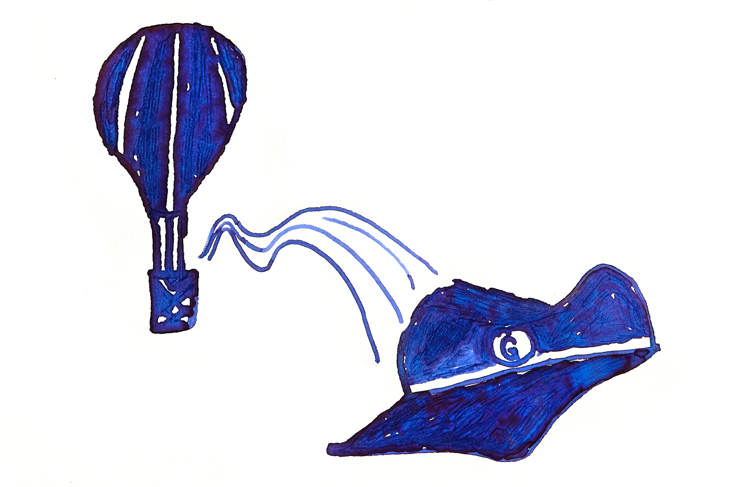 Ferris Wheel Press Astral Blue Odyssey - Ink Sample - Image 6