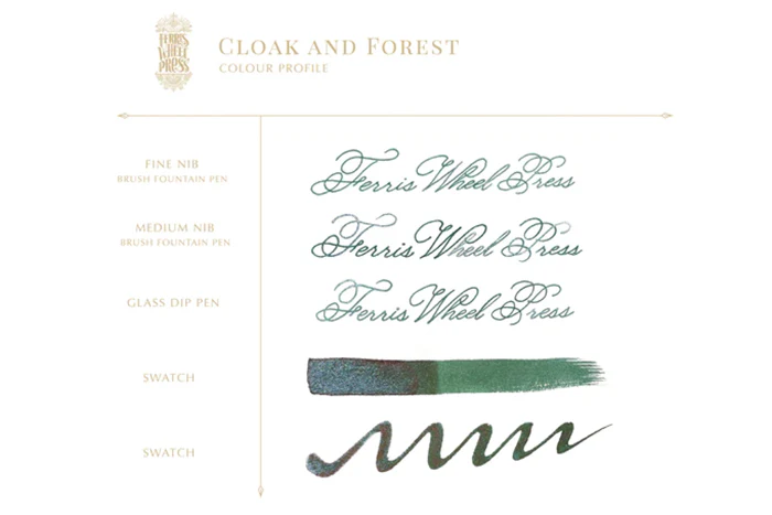 Ferris Wheel Press Cloak and Forest - 20ml Bottled Ink - Image 8