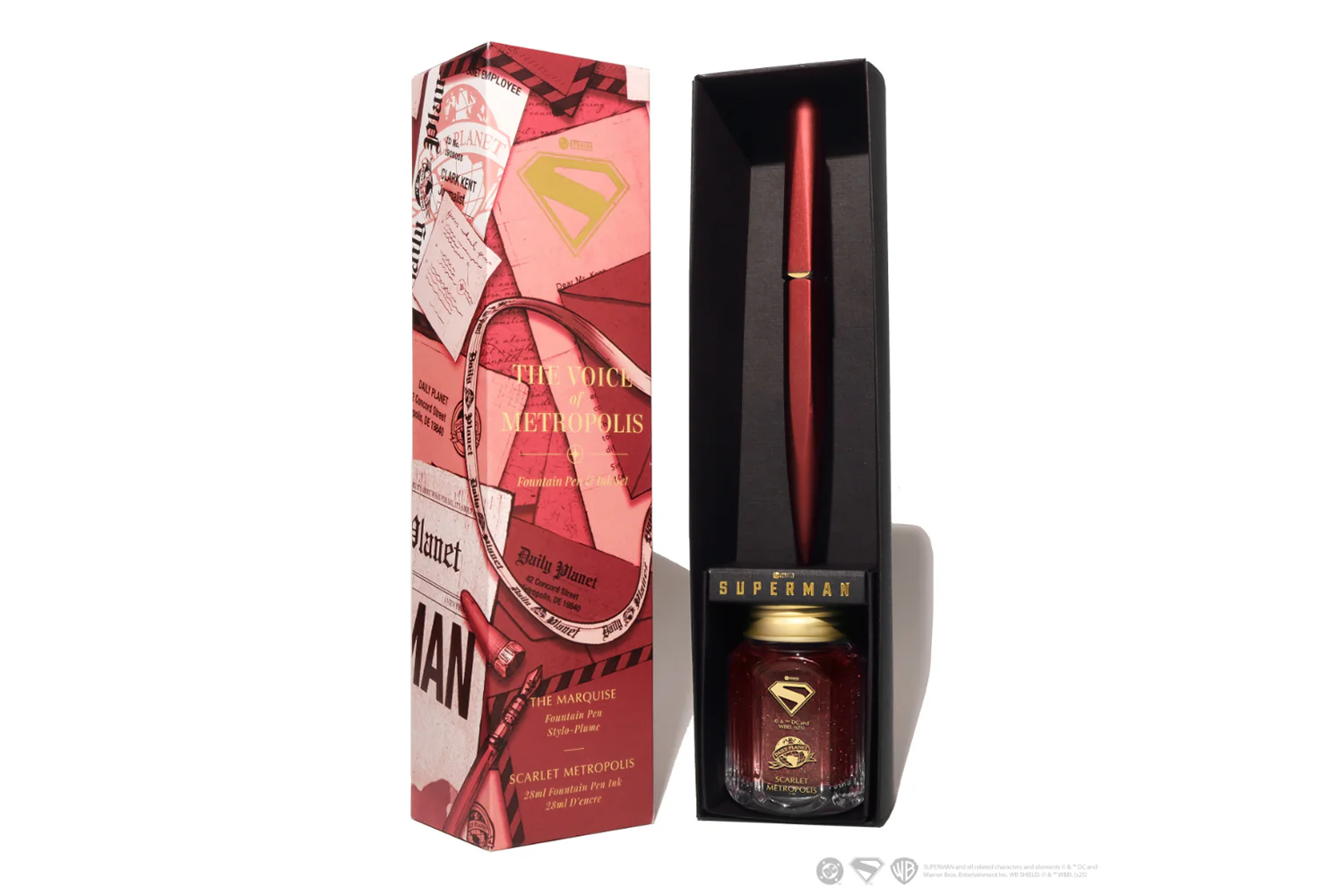 Ferris Wheel Press Superman Edition Marquise Fountain Pen & Ink Set - The Voice of Metropolis - Image 12