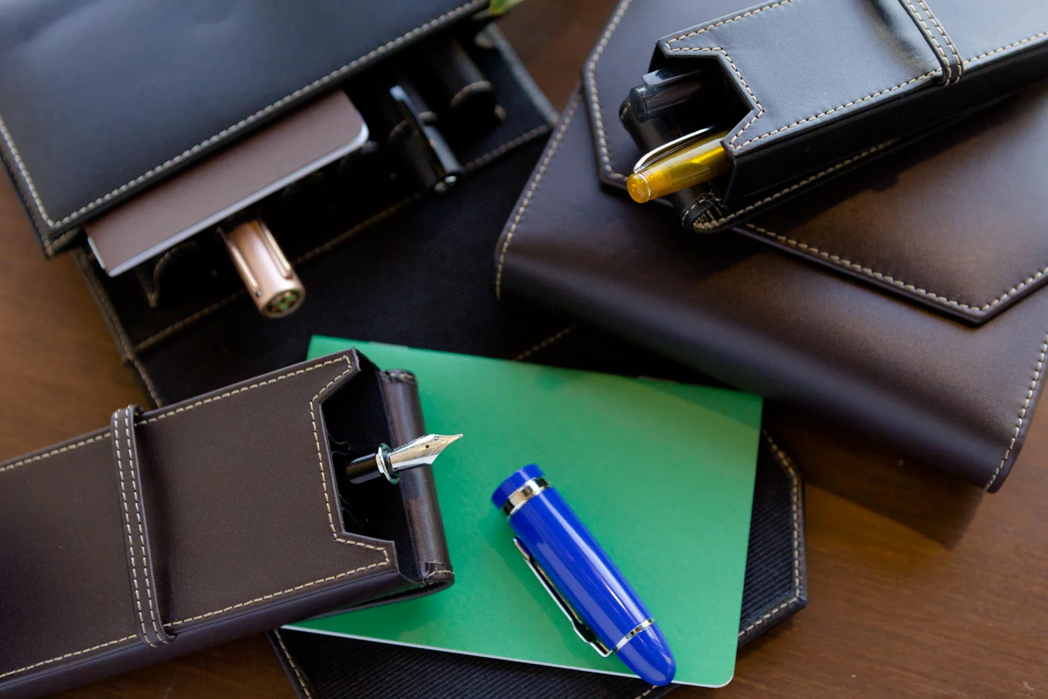 Franklin-Christoph 3 Pen Case - Black - Image 5