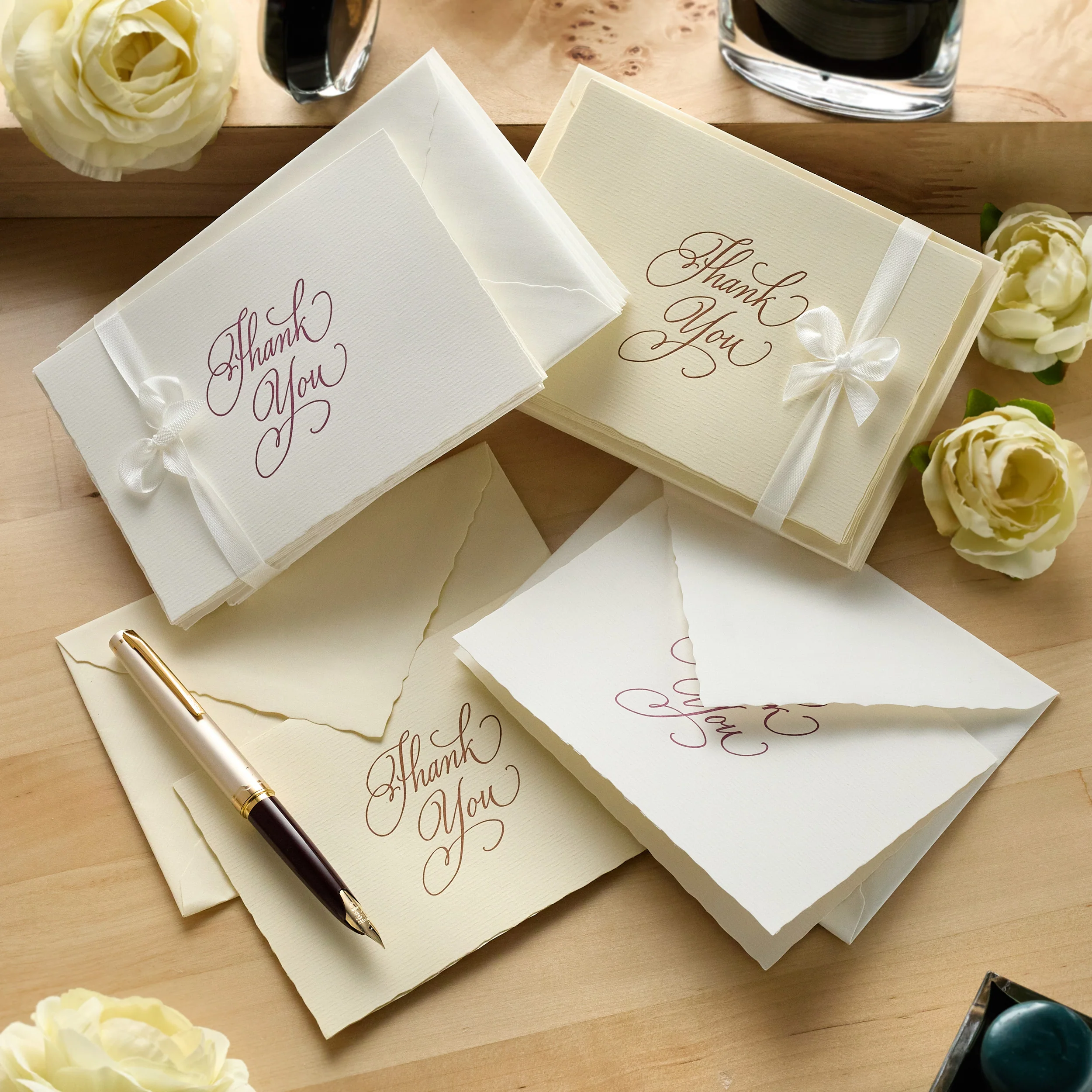 G. Lalo Vergé de France Foldover Thank You Cards - Ivory - Image 5