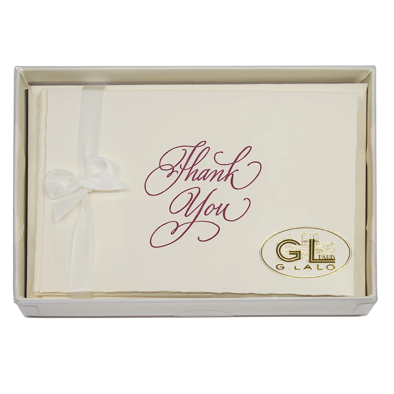 G. Lalo Vergé de France Foldover Thank You Cards - White - Image 4