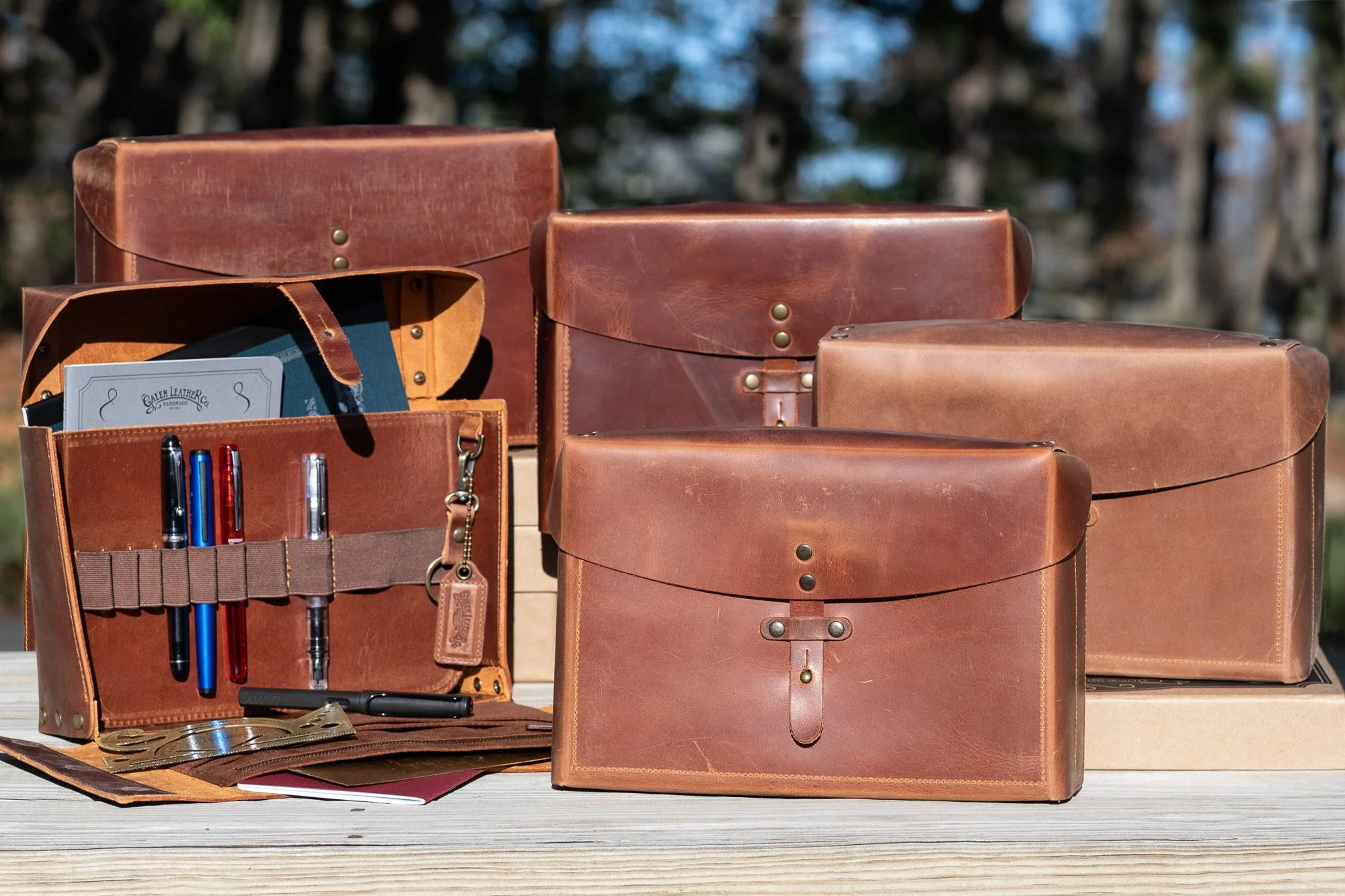 Galen Leather Writer's Medic Bag - Crazy Horse Tan - Image 17