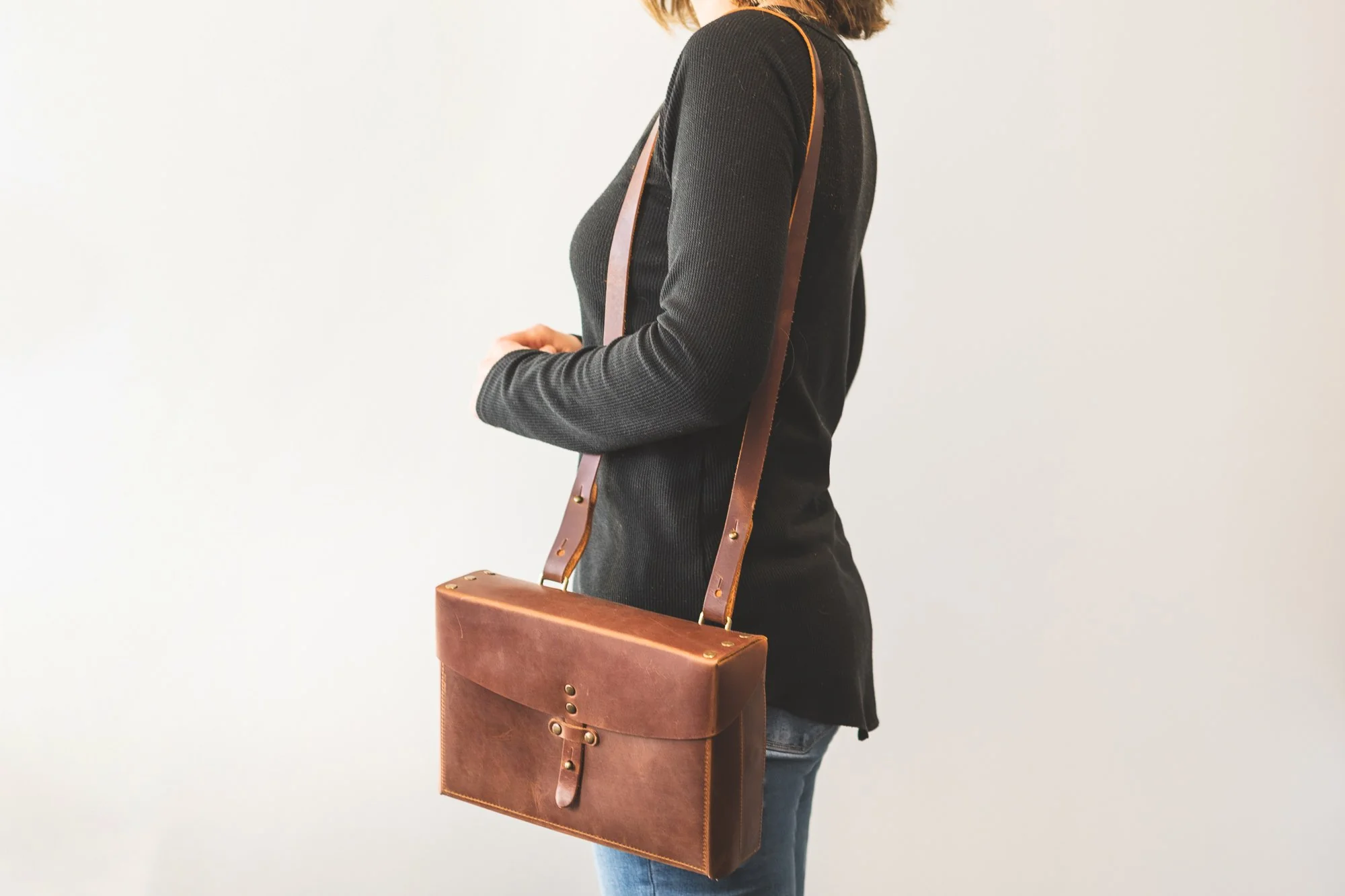 Galen Leather Writer's Medic Bag - Crazy Horse Tan - Image 19