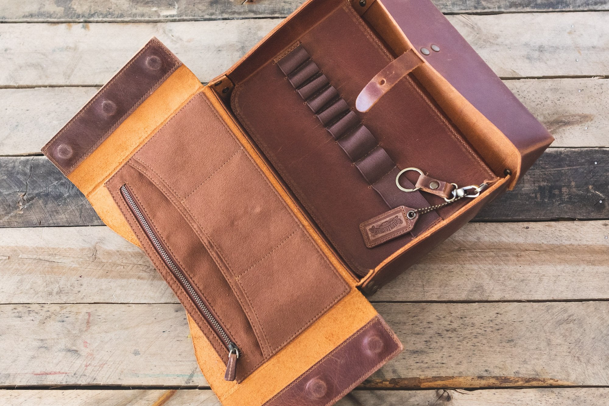 Galen Leather Writer's Medic Bag - Crazy Horse Tan - Image 4