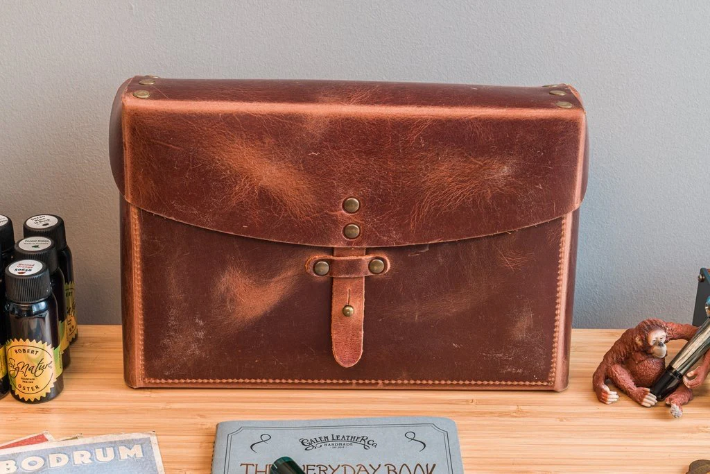 Galen Leather Writer's Medic Bag - Crazy Horse Tan - Image 6